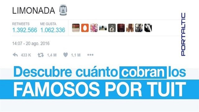 ¿Cuánto cobran los famosos por 'tuit'?
