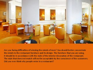 Quality restaurant furniture for reasonable prices