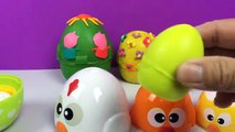 Play Doh Surprise Eggs, Chicken & Egg Stacking Cups With Minions Toys