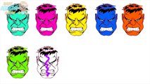 Hulk Learn Colours in English Rainbow Coloring Page Book MARVEL Superheroes Hulk for Kids