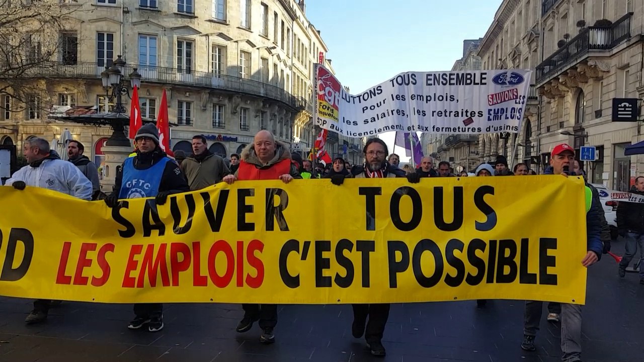 Bordeaux : 400 salariés de Ford manifestent ce 23 janvier dans les rues