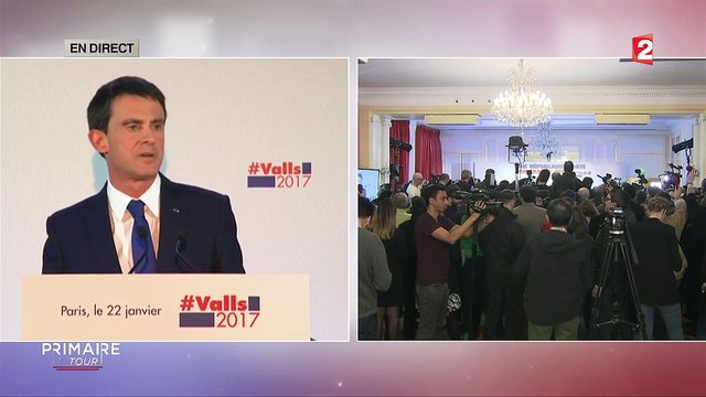 Rien n'est écrit : regardez en intégralité le discours de Manuel Valls, qualifié pour le second tour de la primaire de la gauche