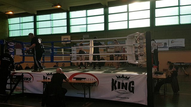 Deschamps Lucien (Muay Thai Vendinois) vs Damien Crochus (Sandsak Muay Thai Luxembourg) Gala Virton 22/01/2017