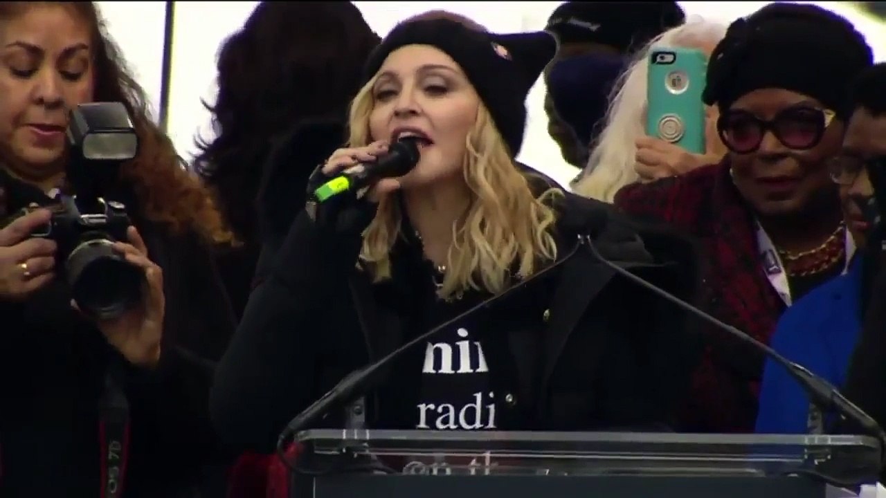 Madonna Blowing up the White House  Speaking at WomensMarch protest Madonna Speech