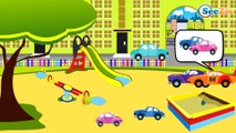 Vinç, Kamyon, Yarış Arabası ve Polis Arabası - Eğitici çizgi film - Akıllı Arabalar