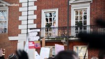 Never too old - cheers as lady greets Women's March