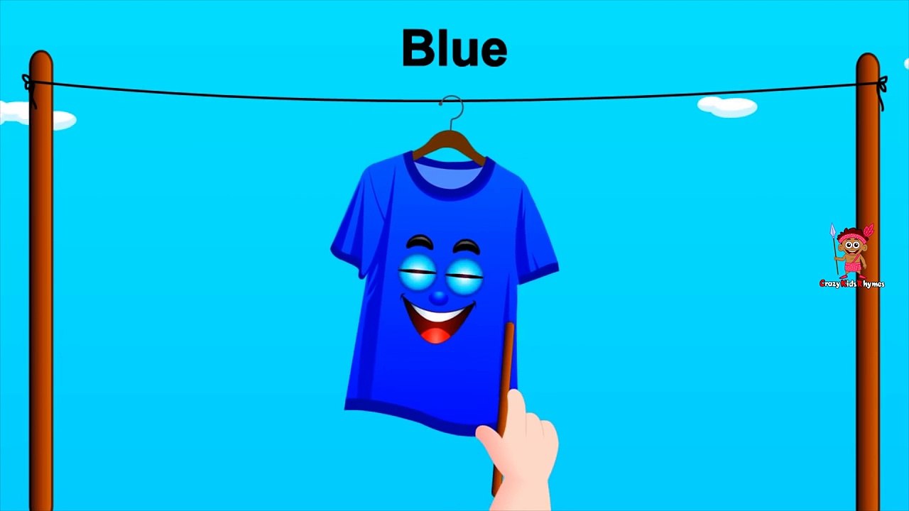 Learn Colors for Children Toddlers Kids Babies with Color Shirts Crazy Kids Rhymes