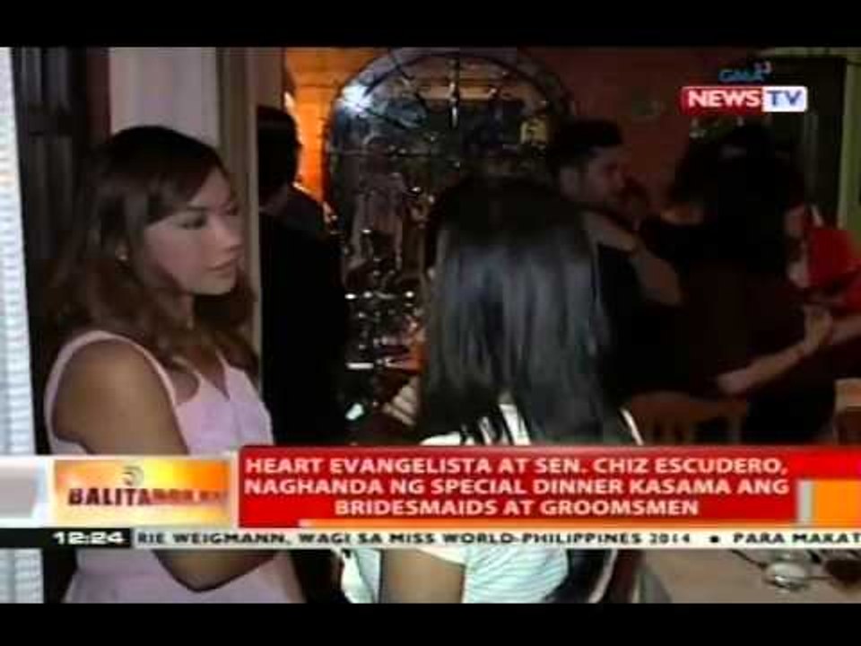 BT: Heart at Sen. Chiz, naghanda ng special dinner kasama ang bridesmaids at groomsmen