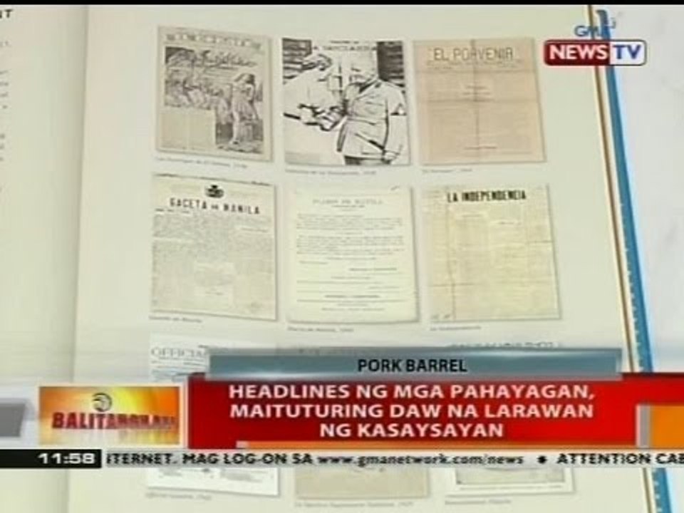BT: Headlines ng mga pahayagan, maituturing daw na larawan ng kasaysayan