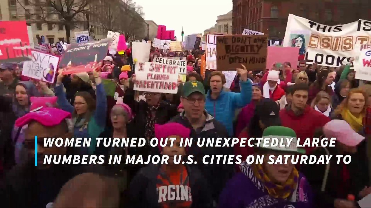 Women's Marches: Millions of protesters against Trump across US