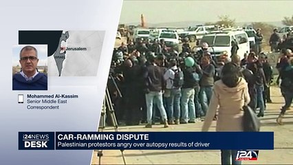 Palestinian protestors angry over autopsy results of driver