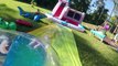 Большой слип-Н-слайд, водная горка гигантские РАЗДУВНЫЕ игрушки акулы на Открытый скольжения удовольствие