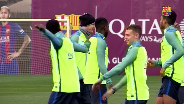 FC Barcelona training session: First workout of the week to prepare for Copa return leg