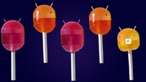 Android Lollipops Finger Family Song For Children | Android Lollipop Candy Daddy Finger Movie