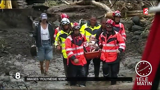 Les îles de Tahiti et Moorea sous les eaux