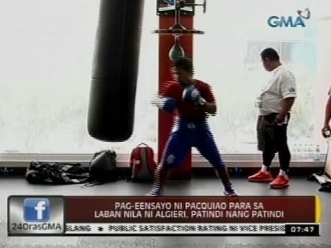 24 Oras: Pag-eensayo ni Pacquiao para sa laban nila ni Algieri, patindi nang patindi