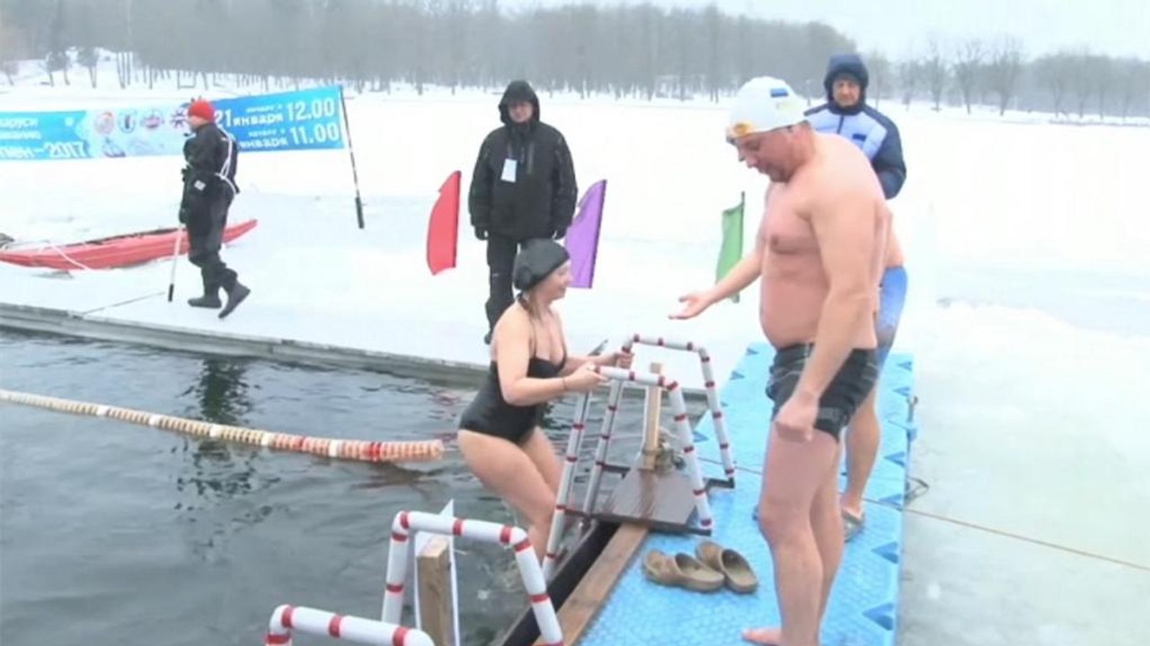 Belarus Ice Swimming