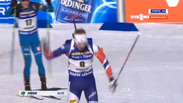 БИАТЛОН 22.01.2017. МАСС-СТАРТ МУЖЧИНЫ. КУБОК МИРА 2016-2017