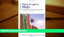 PDF [FREE] DOWNLOAD  How to Get a PhD Estelle M Phillips BOOK ONLINE