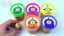 Миньоны Коллекция игрушки играть doh глиняных чашек сюрприз игрушки учим цвета на английском языке