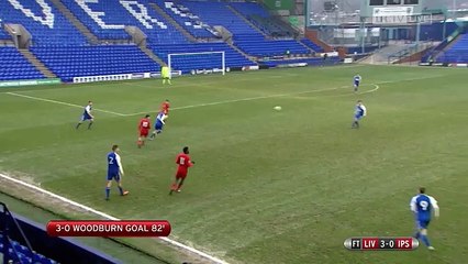Ben Woodburn Goal - Liverpool U23s 3-0 Ipswich Town u23s