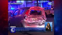 Dos heridos luego de accidente en el sur de Guayaquil