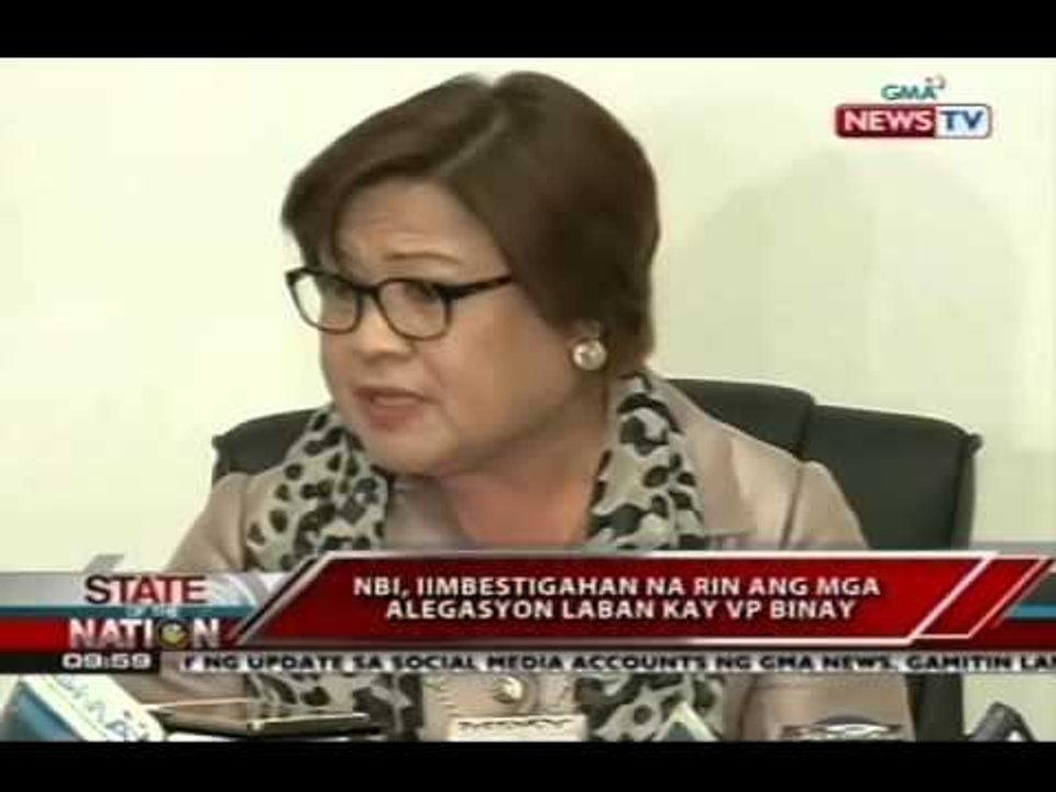 SONA: NBI, iimbestigahan na rin ang mga alegasyon laban kay VP Binay
