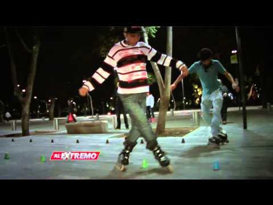¡Slalom en patines, una modalidad muy extrema!