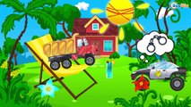 The Red Truck at work | Construction Vehicles | Cars & Trucks cartoons for children