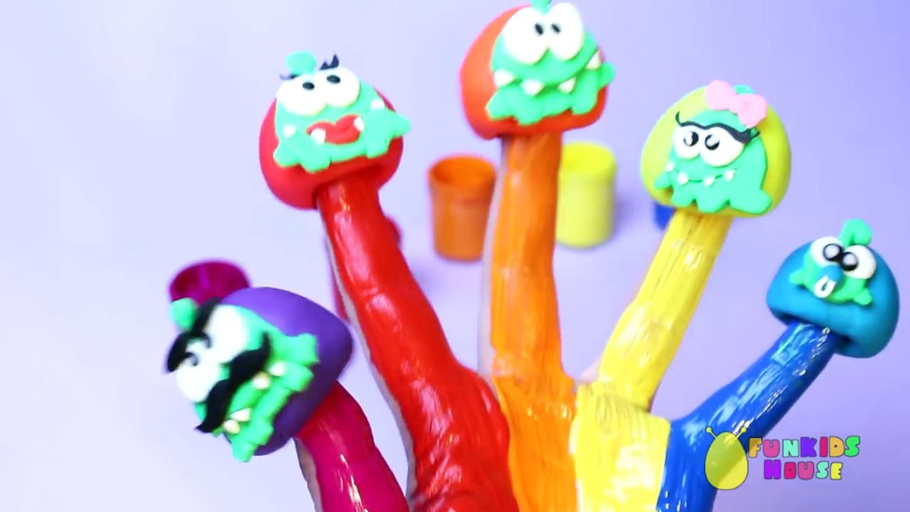 Finger Family Song with Cut the Rope OM NOM Surprise Eggs