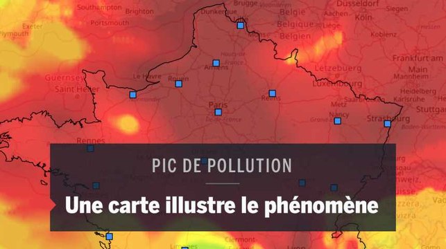 Le pic de pollution illustré par des cartes du nuage de particules fines