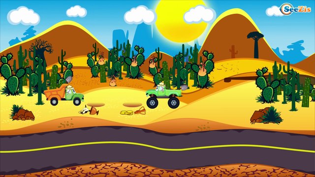Carritos Para Niños - Grúa, Carros de Carreras, Camión y Coche de Policía - Caricaturas de coches