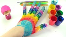 Учим цвета Сборник с цветом руки | тело краска сверху цветами радуги пальца | цвета для детей