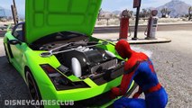 Spiderman Disney Cars Lightning McQueen Cars Repair (Nursery Rhymes - Songs For Kids)
