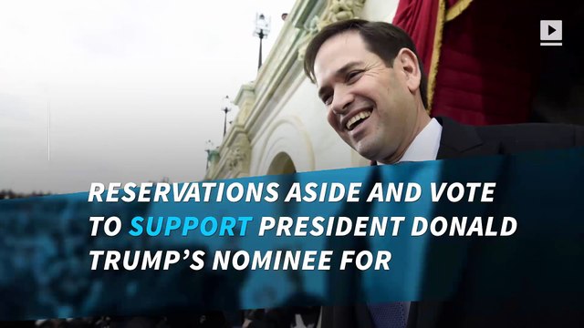 Marco Rubio backs Rex Tillerson for secretary of state