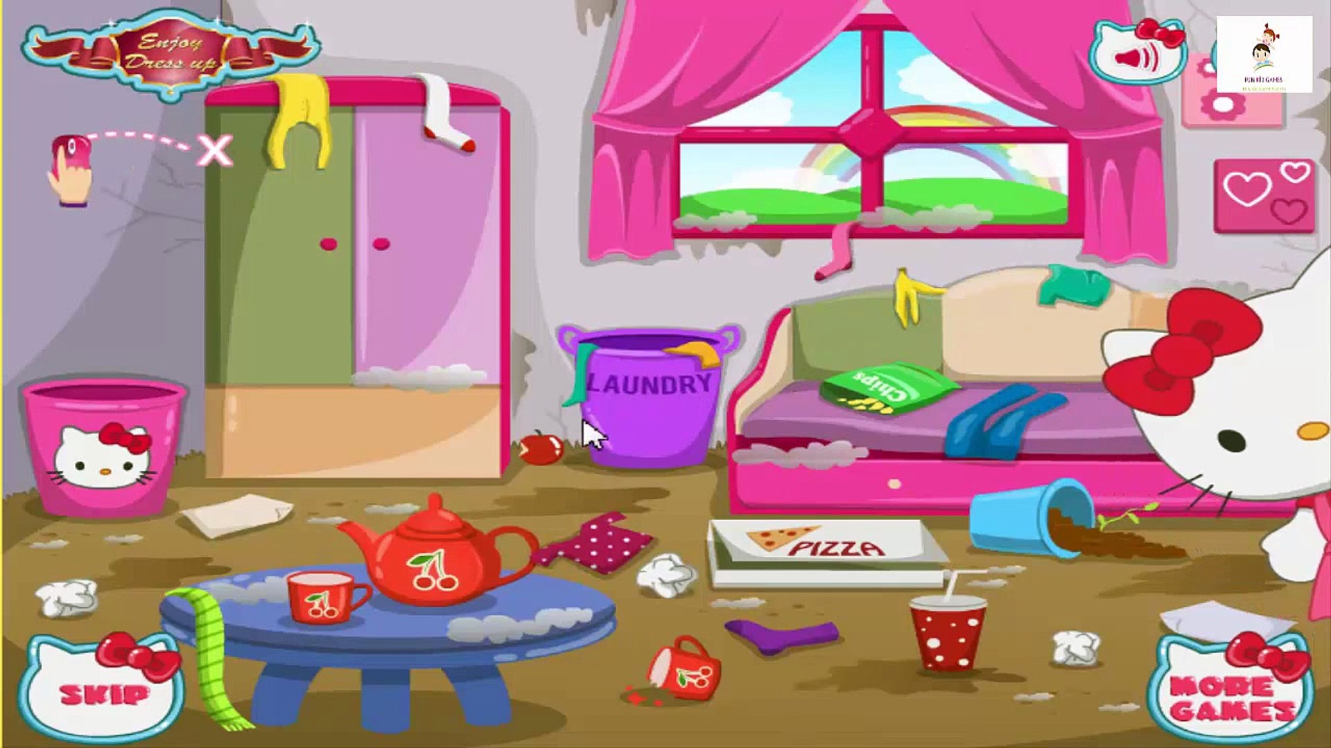 Hello Kitty House Makeover | Kid Games Movie | Game For Kids