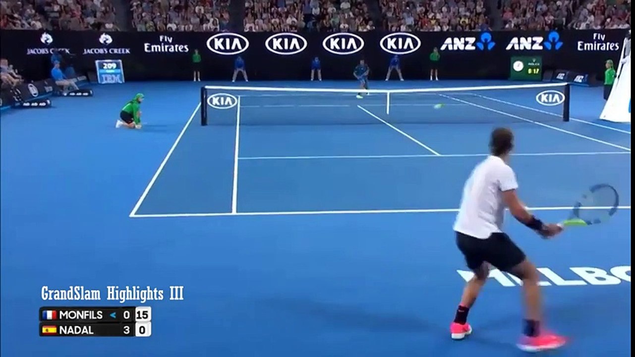 Rafael Nadal vs Gael Monfils - Australian Open 2017 4th Round Full Highlights HD