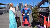 Spiderman, Captain America and Hulk vs Joker Armwrestling / SuperHeros in New York
