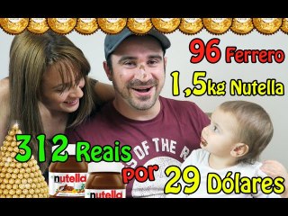 O FAMOSO BOLO 312 REAIS POR 29 DOLARES COM 96 FERRERO E 1,5KG DE NUTELLA