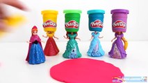 Play Doh Tub Disney Princess Surprise Dresses Ariel Rapunzel Magiclip * RainbowLearning