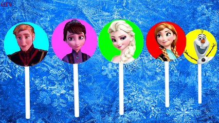 Descargar video: Disney Frozen Lollipop Finger Family Songs Nursery Rhymes Lyrics For Children