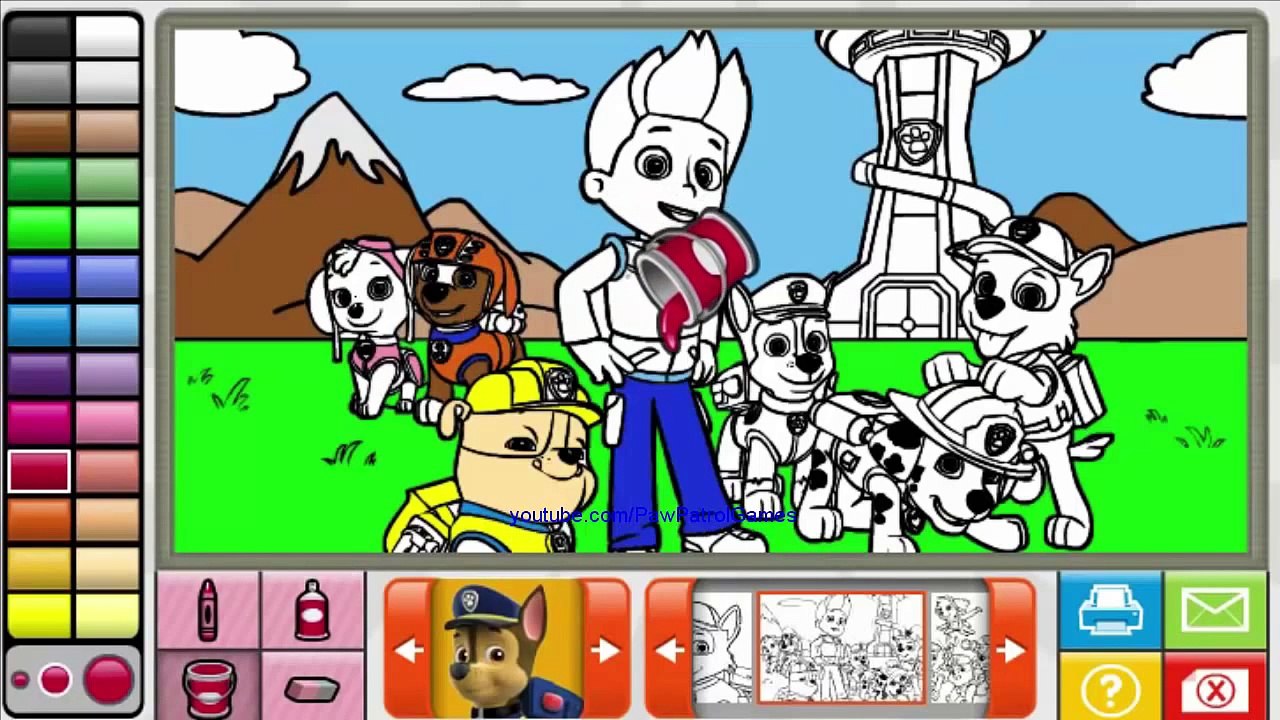Paw Patrol Ryder And All Team Coloring Book New Episodes