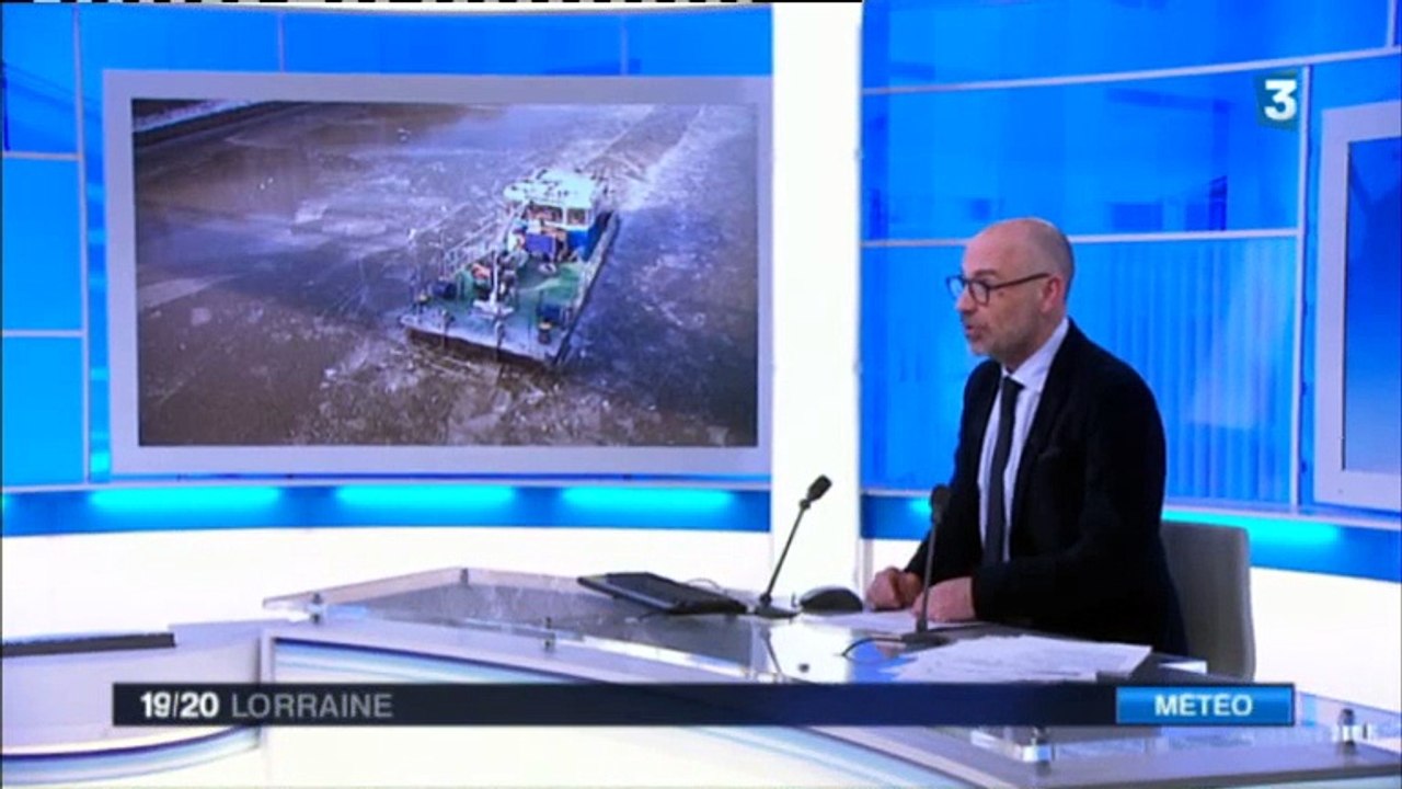 LUMA dans les glaces sur la Moselle - JT 19/20 France 3 Lorraine 23/01/2017