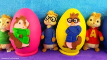 Alvin and The Chipmunks Movie Play-Doh Surprise Eggs Clay Slime and Rainbow Playdoh Dippin Dots