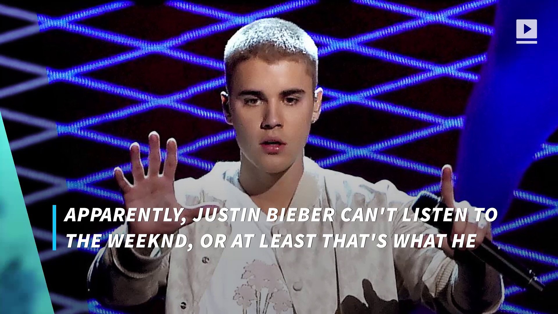 Justin Bieber can't listen to The Weeknd