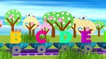 ABC Alphabet Videos for Childrens | Train 3D ABCD Rhymes | Phonetic Videos