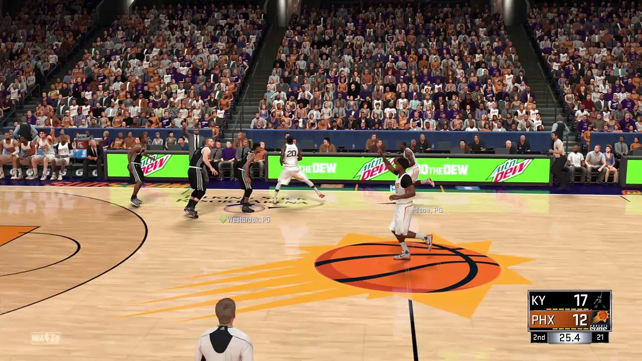 NBA 2K17 Westbrook from halfcourt