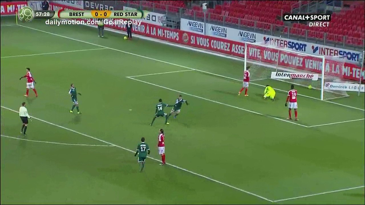 Julien Toudic Goal HD - Brest 0 - 1 Red Star - 23.01.2017