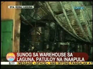 UB: Sunog sa warehouse sa Sta. Rosa, Laguna, patuloy na inaapula
