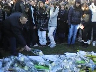 Etouvans : dépôt de fleurs pour Maxime